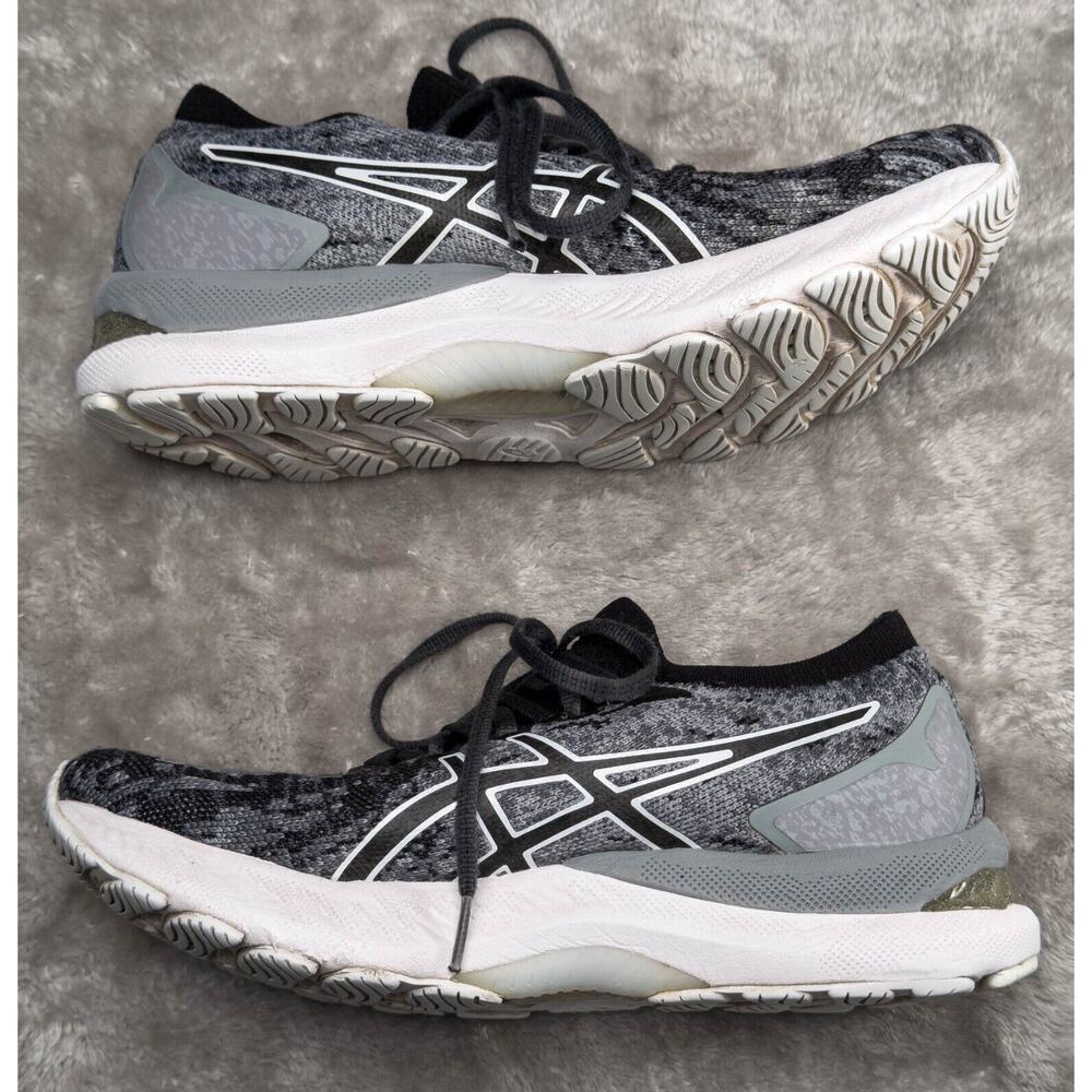 ASICS Gel Nimbus 23 Gray Black Knit Running Shoes Sneakers Womens Size 9.5 - Picture 3 of 16